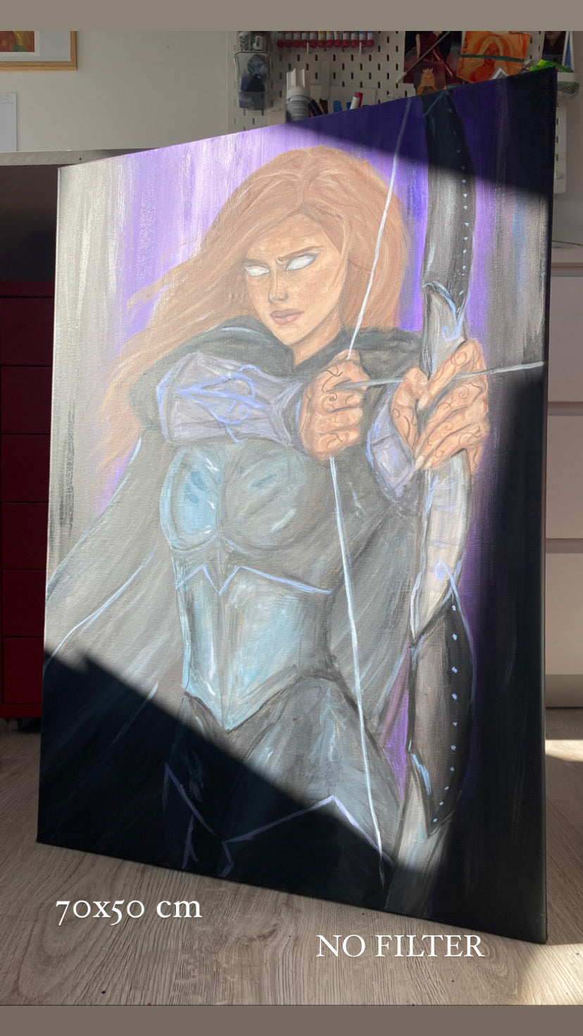 Huntress - canvas painting / ORIGINAL