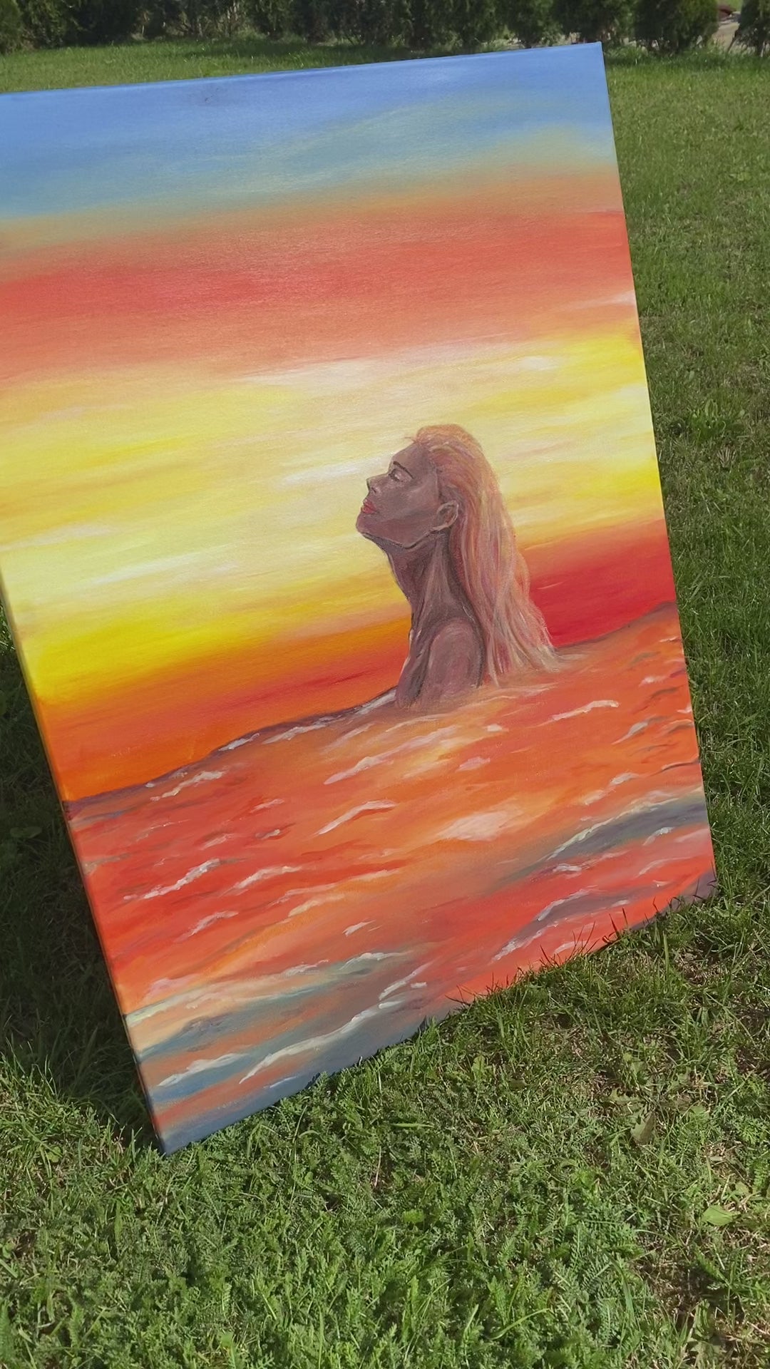 Sleeping Sea - canvas painting / ORIGINAL