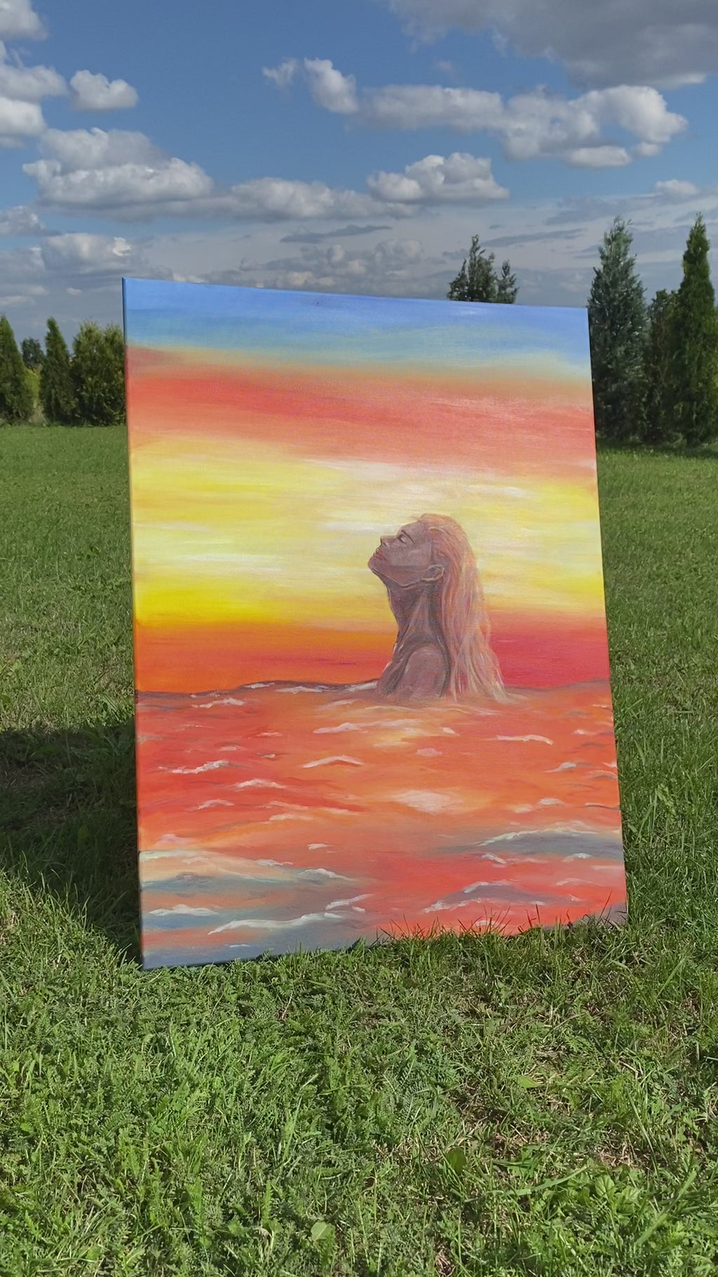 Sleeping Sea - canvas painting / ORIGINAL